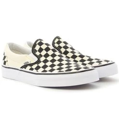 Remise ❤️ Baskets Classic Slip-On EYEBWW Black White Checker Board White de Vans 🤩