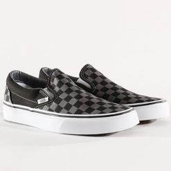 Top 10 🤩 Baskets Classic Slip-On EYEBPJ Black Pewter Checkerboard de Vans ✔️