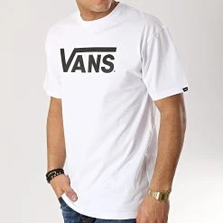 Meilleure vente 🧨 Tee Shirt Classic Blanc Noir de Vans ⭐