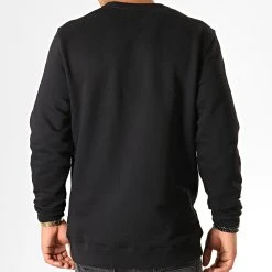 Meilleure vente 🔥 Sweat Crewneck Classic Crew II A456AY281 Noir de Vans ⌛ -Mode Chaussure vans 189949 A456AY281 BLACK WHITE 20190719T114622 05