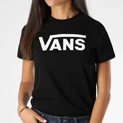 Meilleure vente 💯 Tee Shirt Femme Flying V Noir Blanc de Vans 👏