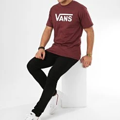 De gros 👏 Tee Shirt Vans Classic Bordeaux Foncé ✨ -Mode Chaussure vans 208091 VN000GGGK10 PORT ROYA 20200113T142503 03