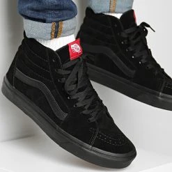 Nouveau ❤️ Baskets Montantes Sk8-Hi D5IBKA Black Black de Vans ⭐