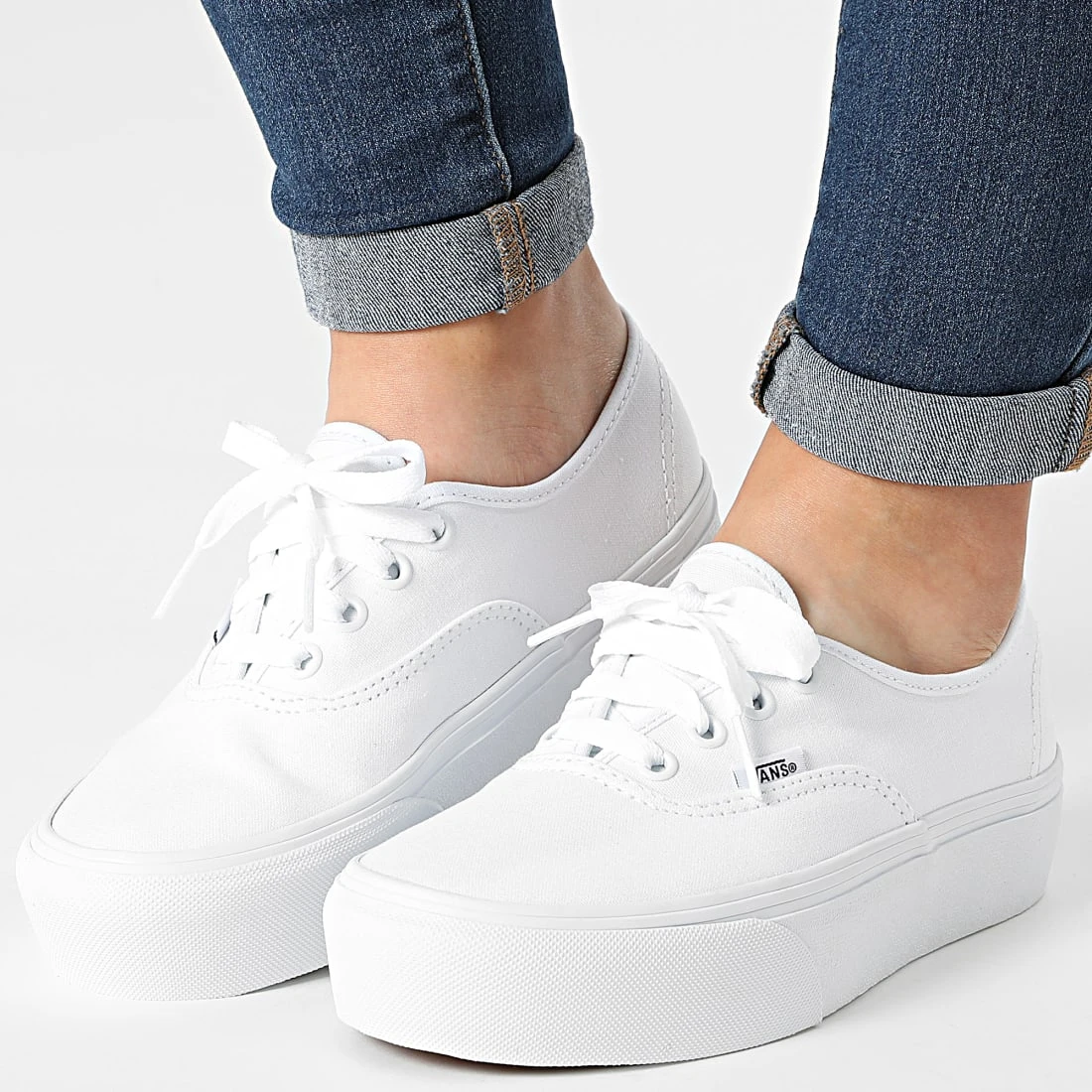 Tout neuf ⭐ Baskets Femme Authentic Platform A3AV8W001 True White de Vans ⭐ 1 Tout neuf ⭐ Baskets Femme Authentic Platform A3AV8W001 True White de Vans ⭐