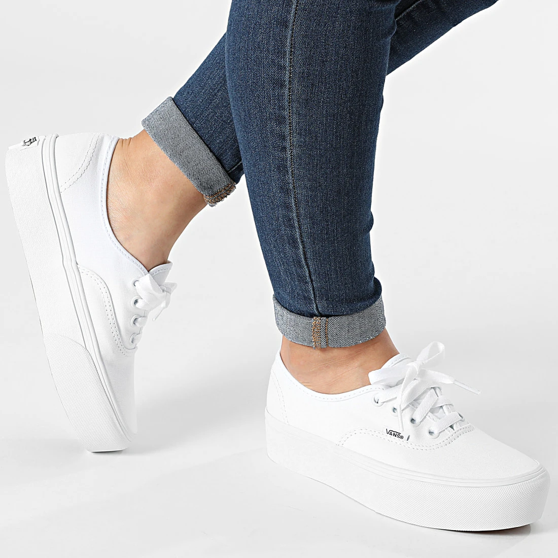 Tout neuf ⭐ Baskets Femme Authentic Platform A3AV8W001 True White de Vans ⭐ 3 Tout neuf ⭐ Baskets Femme Authentic Platform A3AV8W001 True White de Vans ⭐ – Image 3