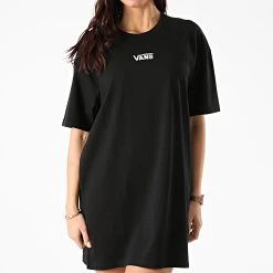 De gros 😀 Robe Tee Shirt Femme Center Vee A4RU2BLK Noir de Vans 🎉 -Mode Chaussure vans 246196 A4RU2BLK BLACK 20210119T142645 03