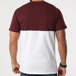 Coupon 🛒 Tee Shirt Colorblock 0A3CZDKJ Bordeaux Blanc de Vans 🔔 -Mode Chaussure vans 253326 VN0A3CZDKJN 20210223T160622 04