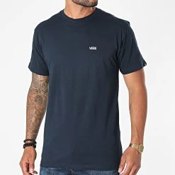 Coupon ❤️ Tee Shirt Left Chest Logo A3CZE Bleu Marine de Vans 👏