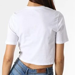 Meilleure affaire 🛒 Tee Shirt Crop Femme VN0A54QUWHT Blanc de Vans 🎁 -Mode Chaussure vans 269467 VN0A54QUWHT 20210625T163844 04