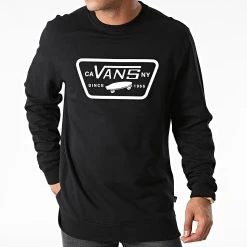 Acheter ⌛ Sweat Crewneck Full Patch Crew II A45CI Noir de Vans 🔔 -Mode Chaussure vans 271302 VN0A45CI BLK 20210625T151013 03
