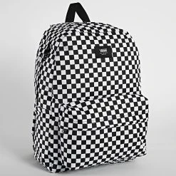 Grosses soldes ❤️ Sac A Dos Old Skool Checkered Noir Blanc de Vans 🎁