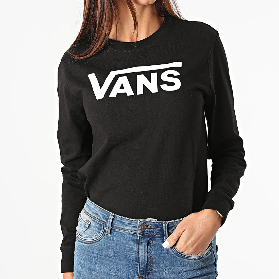 Coupon ⭐ Tee 🔥 Shirt Manches Longues Femme Flying V Classic A47WN Noir Blanc de Vans ⌛ 3 Coupon ⭐ Tee 🔥 Shirt Manches Longues Femme Flying V Classic A47WN Noir Blanc de Vans ⌛ – Image 3