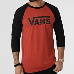 Meilleure vente 🤩 Tee Shirt Slim Classic Raglan 2QQYB2 Orange Noir de Vans 🥰 -Mode Chaussure vans 297231 002QQ YVC 20220105T162323 03