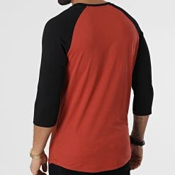 Meilleure vente 🤩 Tee Shirt Slim Classic Raglan 2QQYB2 Orange Noir de Vans 🥰 -Mode Chaussure vans 297231 002QQ YVC 20220105T162325 04