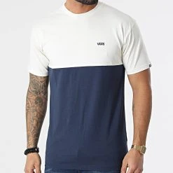 Tout neuf 😉 Tee Shirt Colorblock A3CZ Bleu Marine Beige de Vans 💯