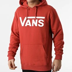Bon marché 😀 Sweat Capuche Classic A456B Rouge Brique de Vans 🥰