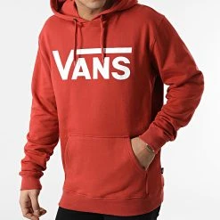 Bon marché 😀 Sweat Capuche Classic A456B Rouge Brique de Vans 🥰 -Mode Chaussure vans 298174 VN0A456BSQ61 20220114T143938 03