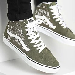 Bon marché ⭐ Baskets Sk8 Hi 5JMJB0F Peace Paisley Grape Leaf de Vans 😉