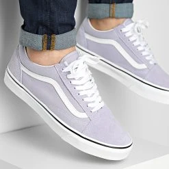 Offres 🤩 Baskets Old Skool 5KRFARO Languid Lavender True White de Vans 😍