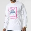 Bon marché ✔️ Tee 🌟 Shirt A Manches Longues Sketchy Past A7PMN Blanc de Vans ⌛