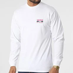 Grosses soldes 🥰 Tee Shirt A Manches Longues Summer Camp A7PMM Blanc de Vans 🧨 -Mode Chaussure vans 317927 A7PMM WHT 20220510T143736 04