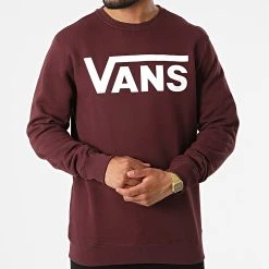 Grosses soldes 🎉 Sweat Crewneck Classic Crew II Bordeaux de Vans ✨ -Mode Chaussure vans 322480 A456A 4QU 20220613T161224 03