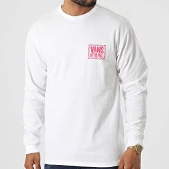 Le moins cher ✨ Tee 😍 Shirt Manches Longues Off The Wall Blanc de Vans 😉 -Mode Chaussure vans 322548 A7PJL WHT 20220613T161429 04
