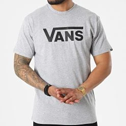 Grosses soldes 🛒 Tee 💯 Shirt Classic 00GGG Gris Chiné de Vans ❤️ -Mode Chaussure vans 322693 00GGG ATJ 20220613T161015 03