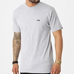 Coupon ❤️ Tee 💯 Shirt Left Chest Logo A3CZE Gris Chiné de Vans 🔥