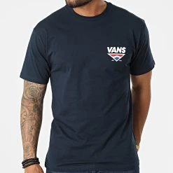 Coupon ✨ Tee ✔️ Shirt A7S6T Bleu Marine de Vans 😉 -Mode Chaussure vans 323802 A7S6T NVY 20220617T151404 03