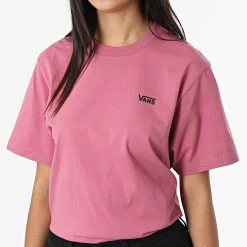 Nouveau 👏 Tee Shirt Femme Left Chest Logo Rose de Vans 🛒 -Mode Chaussure vans 323812 A7RSR BEL 20220621T140040 03