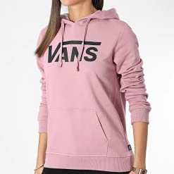 Grosses soldes 🥰 Sweat Capuche Femme Classic V II Rose de Vans ⌛ -Mode Chaussure vans 324161 A53OV BD5 20220630T140251 03