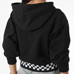 Le moins cher 💯 Sweat Capuche Femme Boom Boom Check A7YKF Noir de Vans ✔️ -Mode Chaussure vans 324357 A7YKF BLK 20220719T141702 04
