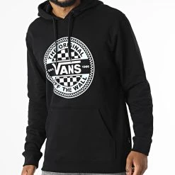 Remise 👏 Sweat Capuche Circled Checkered Noir de Vans ✨