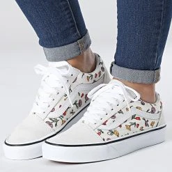 Coupon 😍 Baskets Femme Old Skool 5KRSCRM Poppy Floral Cream de Vans 🛒