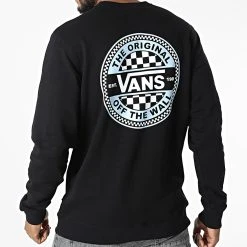 Budget 👍 Sweat Crewneck Circled Checker A7S8A Noir de Vans ✔️