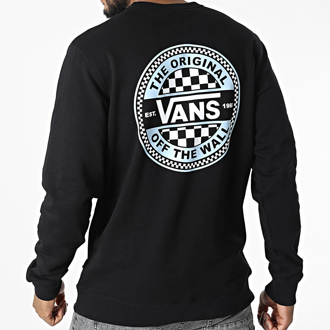 Budget 👍 Sweat Crewneck Circled Checker A7S8A Noir de Vans ✔️ 1 Budget 👍 Sweat Crewneck Circled Checker A7S8A Noir de Vans ✔️