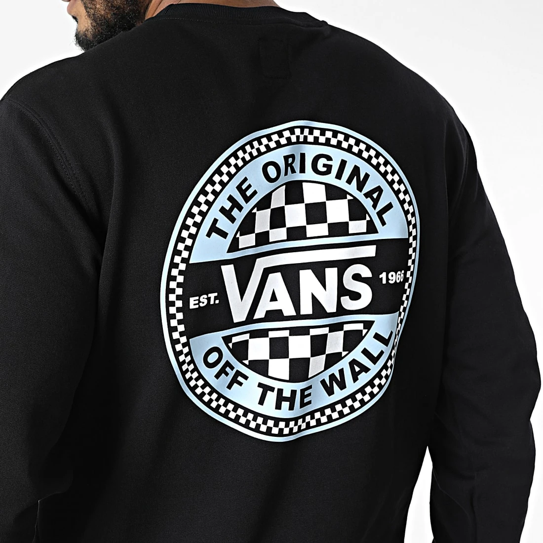 Budget 👍 Sweat Crewneck Circled Checker A7S8A Noir de Vans ✔️ 2 Budget 👍 Sweat Crewneck Circled Checker A7S8A Noir de Vans ✔️ – Image 2