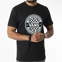 Tout neuf 🎉 Tee Shirt Circle Checker A7S7C Noir de Vans 🔥 -Mode Chaussure vans 327228 A7S7C BLK 20220708T122902 03