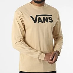 Meilleur prix 👏 Tee Shirt Manches Longues Classic 00K6H Sable de Vans 🔔 -Mode Chaussure vans 327239 00K6H Y97 20220708T154943 03