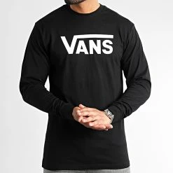 Tout neuf ✔️ Tee 👏 Shirt Manches Longues Classic 00K6H Noir de Vans ✔️