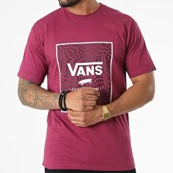 Offres 🎉 Tee Shirt Classic Print Box Violet de Vans ✨ -Mode Chaussure vans 329017 A5E7Y Y94 20220726T105935 03