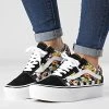 Meilleure affaire 🎉 Baskets Femme Old Skool Platform 5KRGBML Poppy Checkerboard Black de Vans 🛒