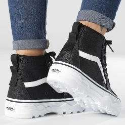 De gros 🤩 Baskets Sentry Femme Sk8 Hi 4BVW6BT Glitter Black True White de Vans 🌟 -Mode Chaussure vans 347100 A4BVW6BT1 20221121T152612 04