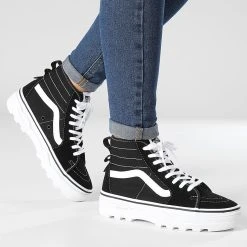 Nouveau ⌛ Baskets Femme Sentry Sk8 Hi 5KY5BA2 Black White de Vans ⌛ -Mode Chaussure vans 347106 A5KY5BA21 20221121T152519 03